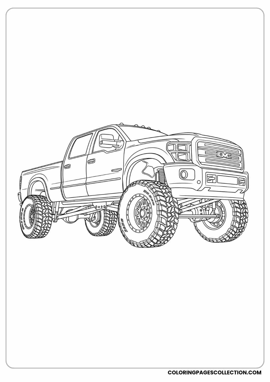 Free Printable Diesel Truck Lifted Truck Coloring Pages