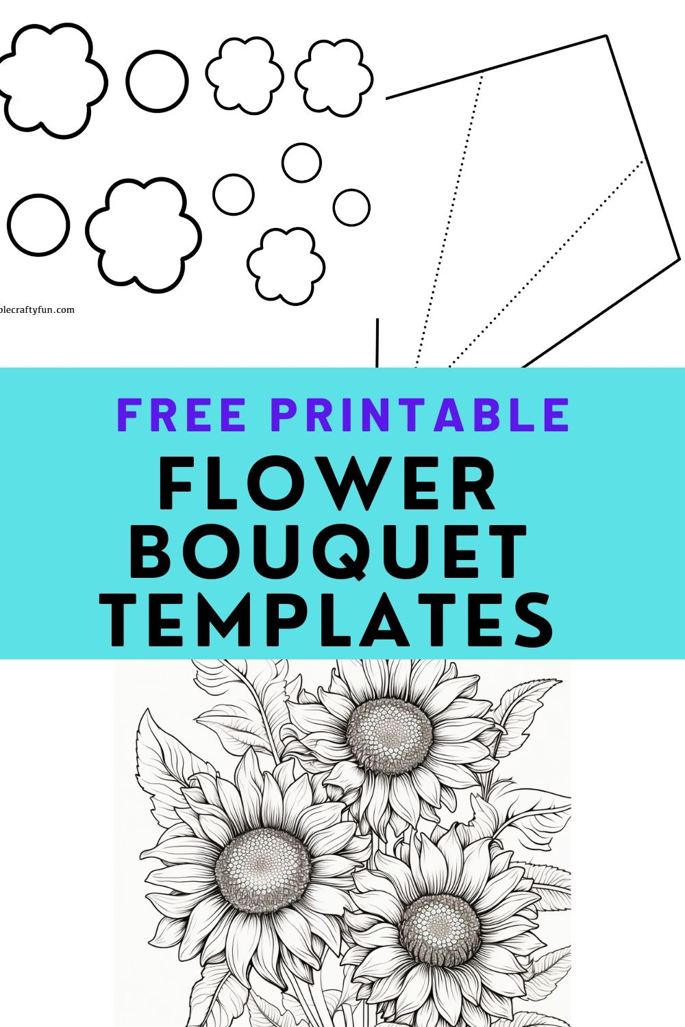 Free Printable Flower Bouquet Craft Free Printable Flower Bouquet Craft