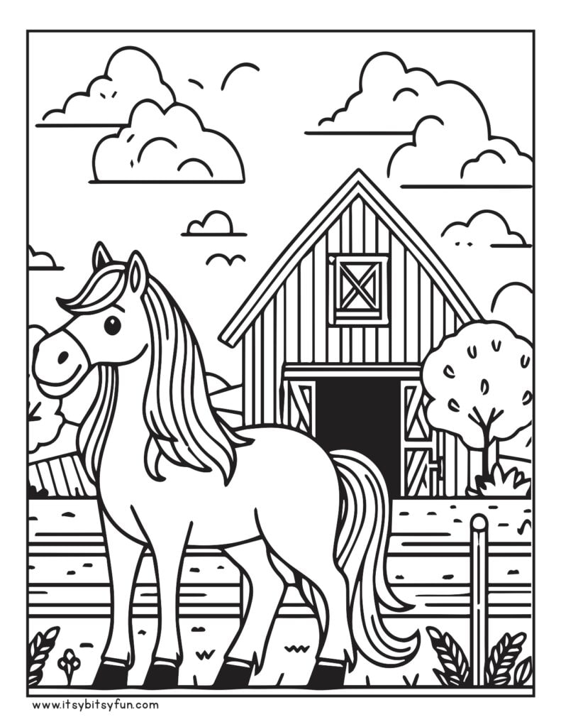 horse coloring pictures free