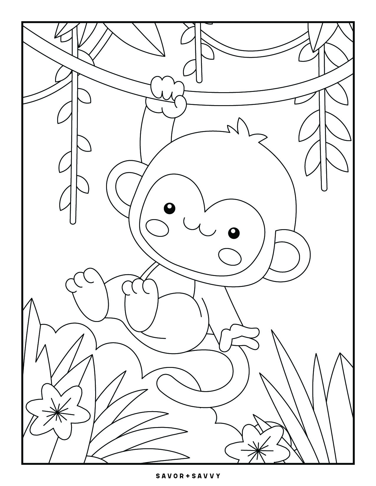 coloring pictures jungle animals