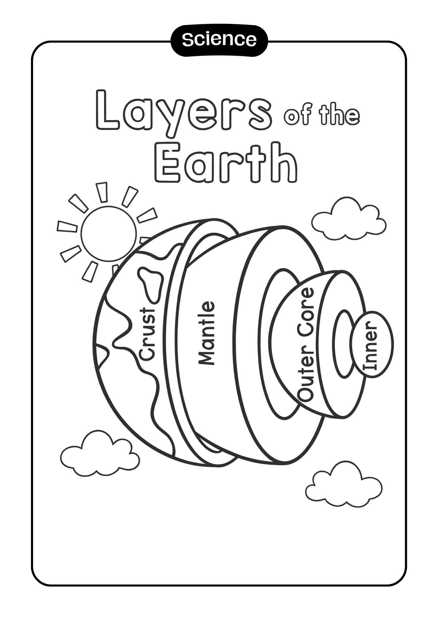 Free Printable Layers Of The Earth Coloring Page For Kids Help My Kids Are Bored Free Printable Layers Of The Earth Coloring Page For Kids Help My Kids Are Bored