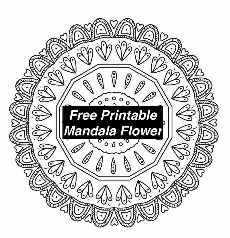 Free Printable Mandala Flower Coloring Page Seeing Dandy Blog