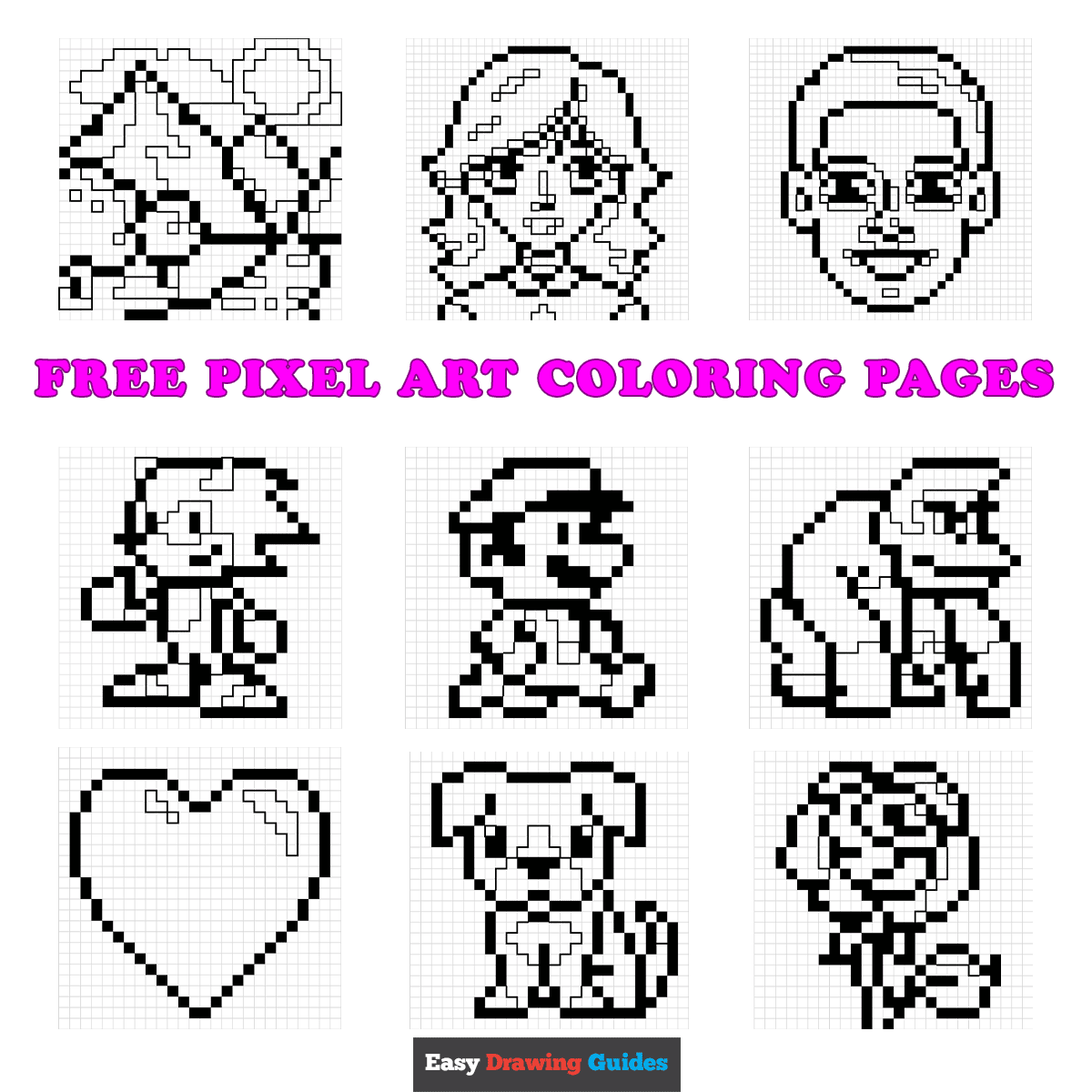 Pixel Art Coloring Pages