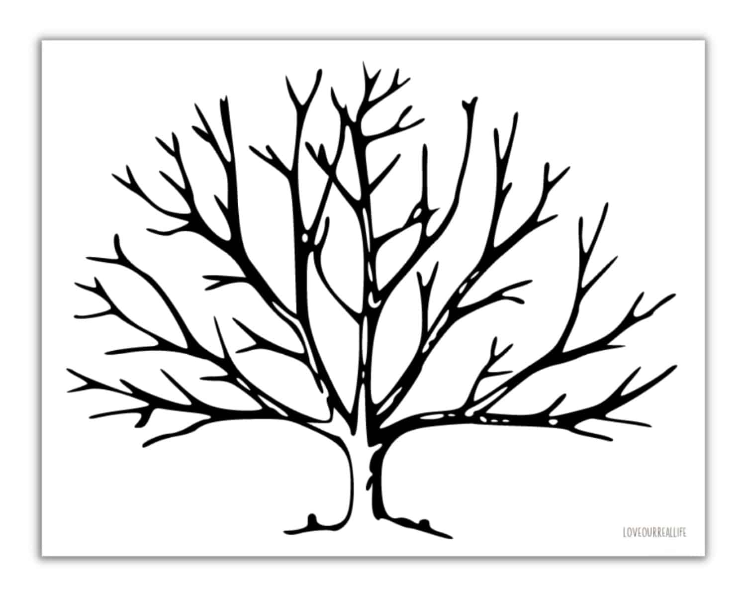 tree branch coloring page