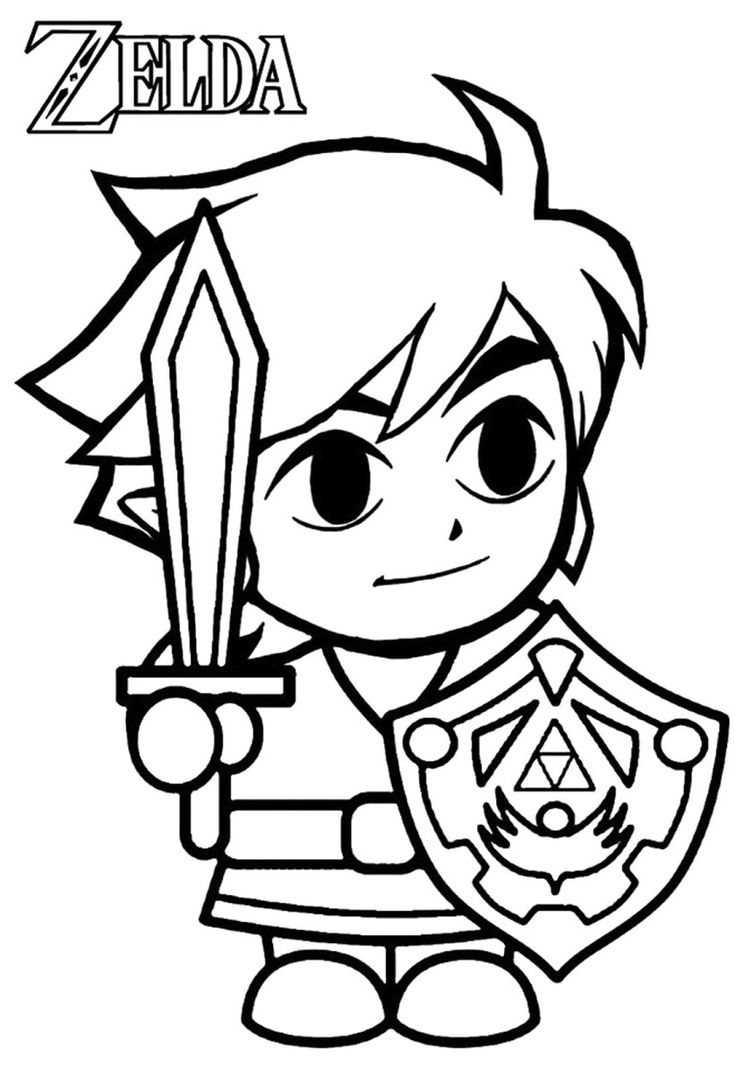 coloring pages of zelda