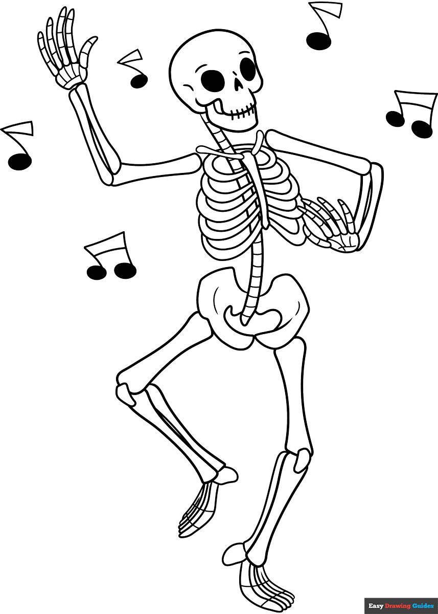 Free Coloring Pages Skeleton