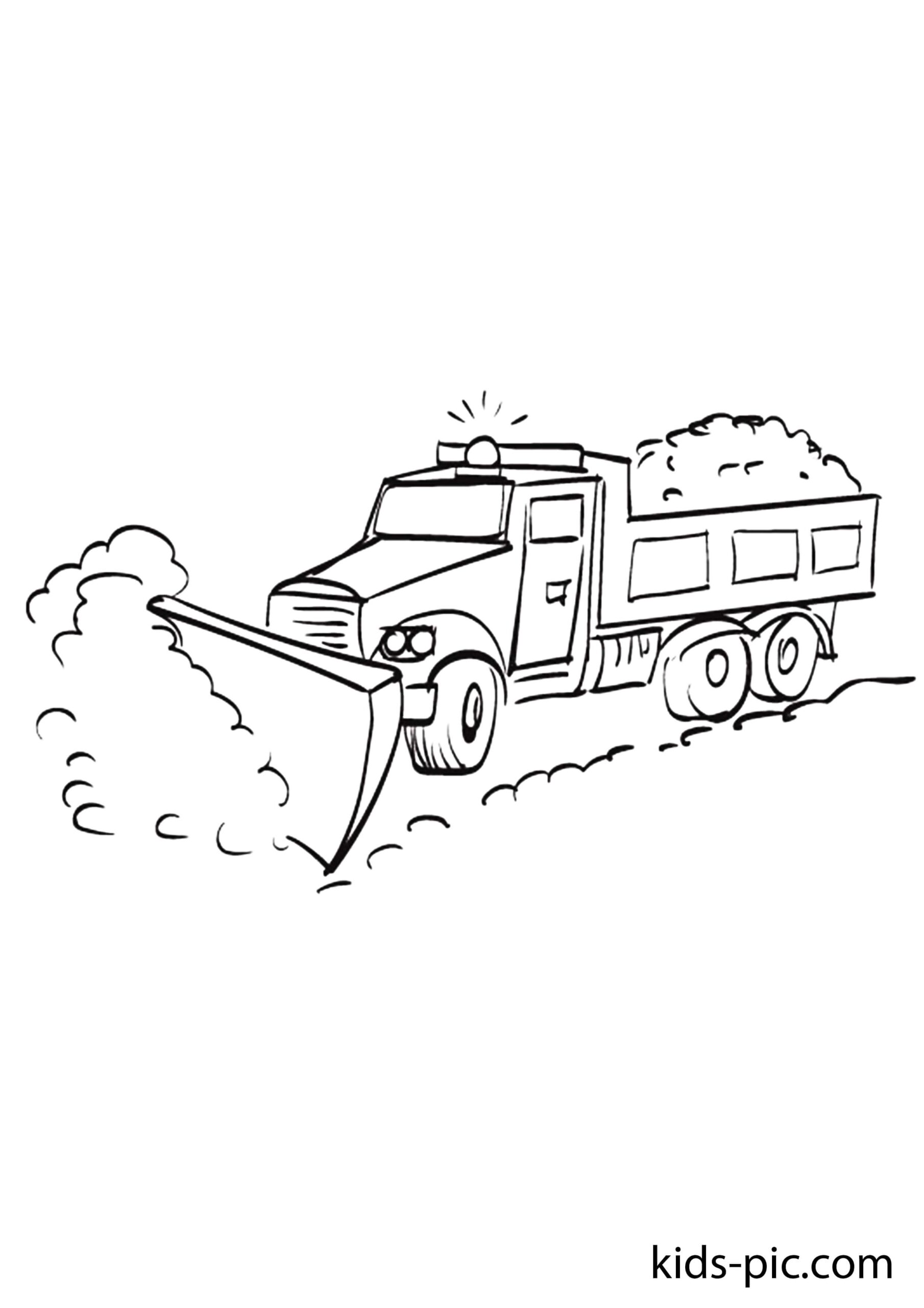 Free Snow Plow Coloring Pages Kids Pic