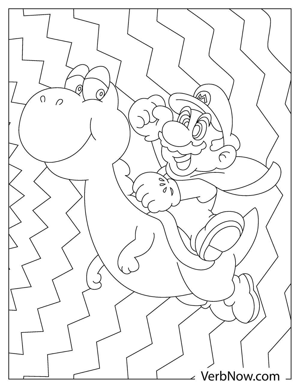 coloring pages of yoshi