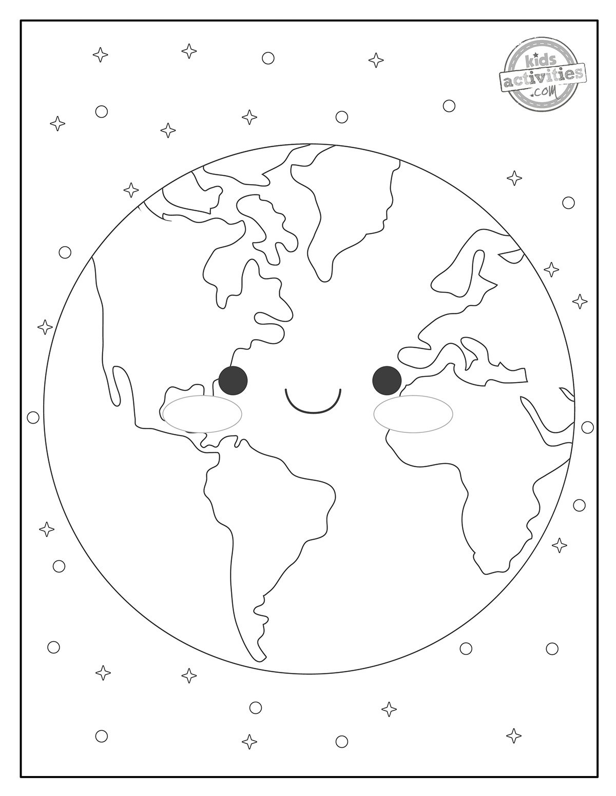printable earth coloring pages