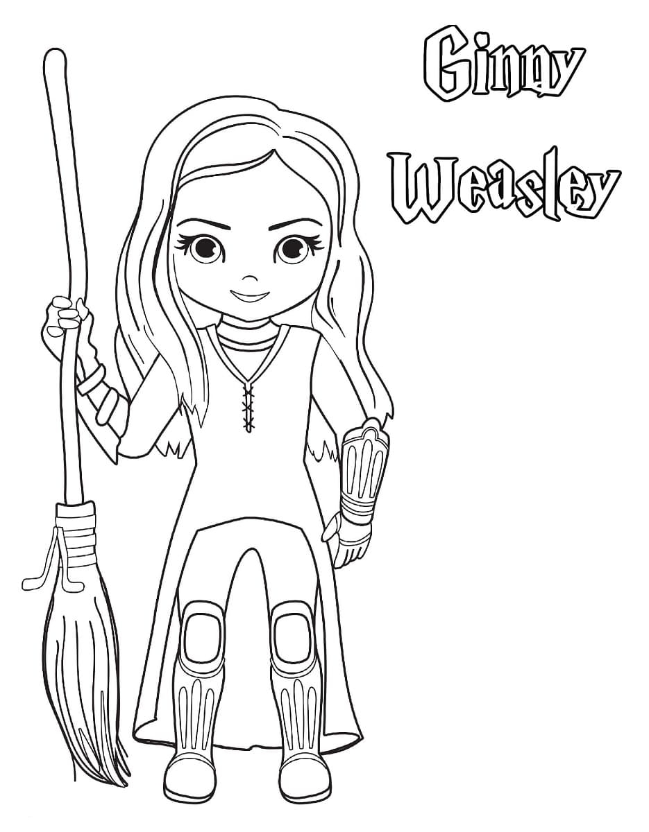 Ginny Weasley Free Printable Coloring Pages
