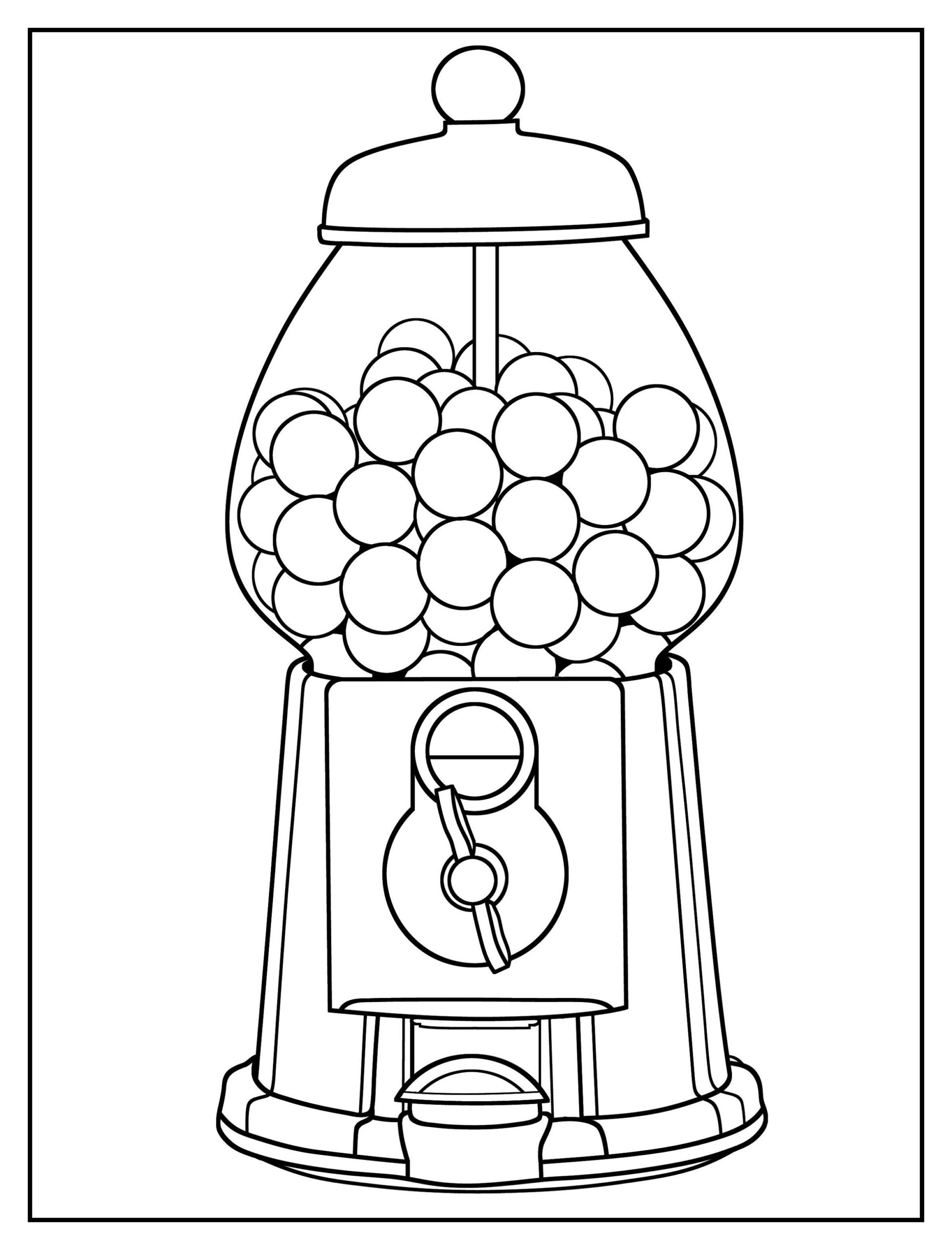 Gumball Machine Coloring Page K5 Worksheets