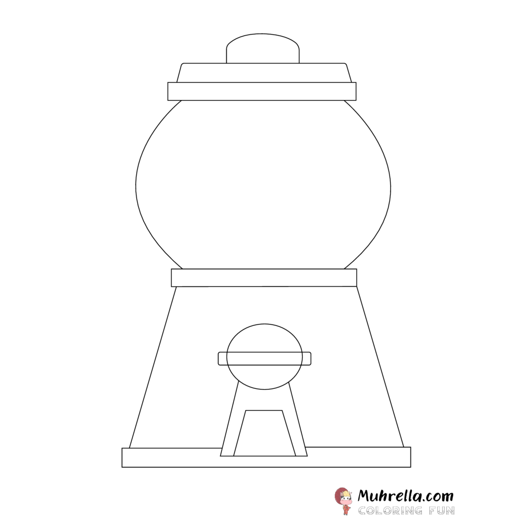 Gumball Machine Coloring Page