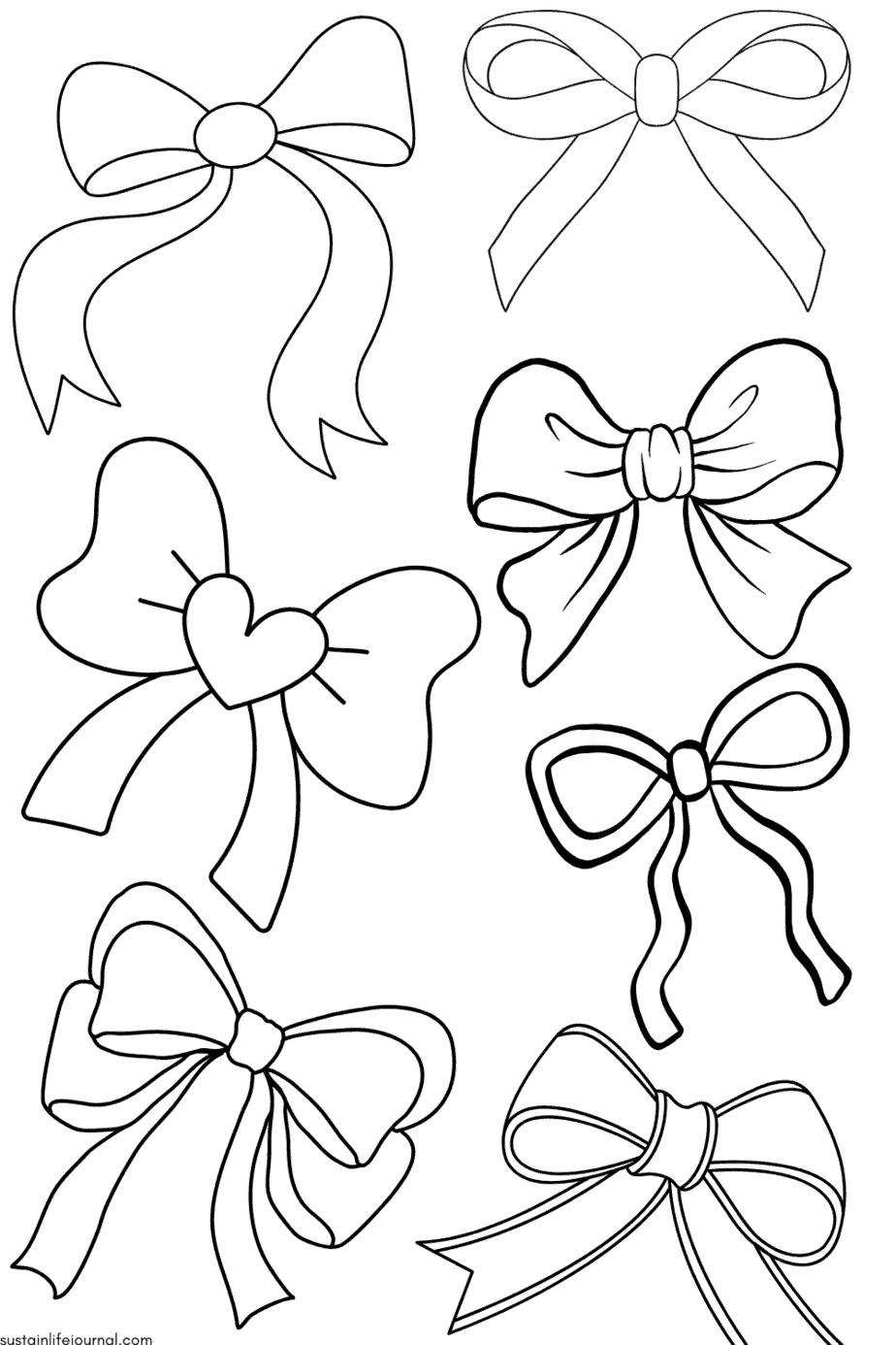 Hair Bow Coloring Page Sustain Life Journal Hair Bow Coloring Page Sustain Life Journal