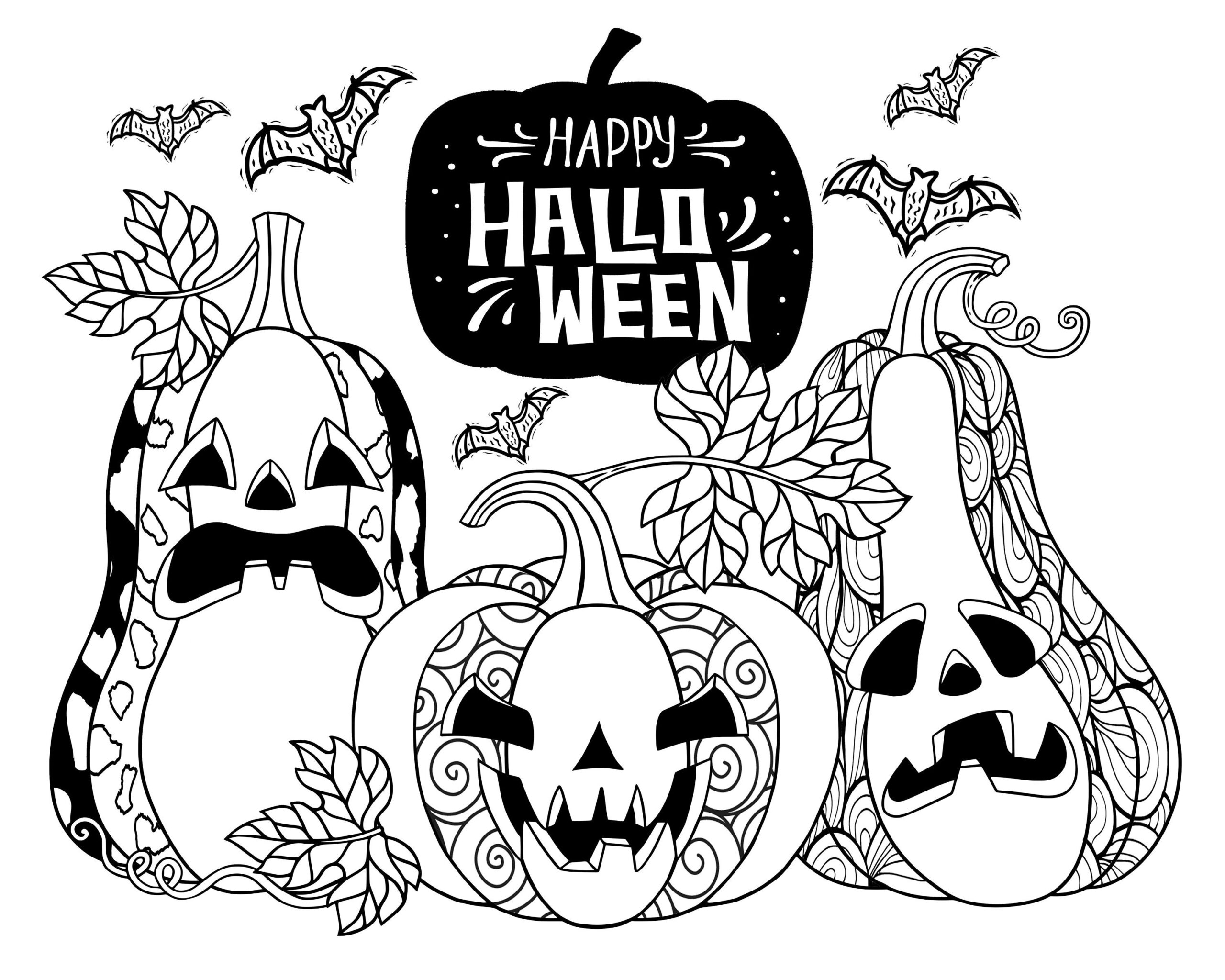 halloween colouring pages for adults