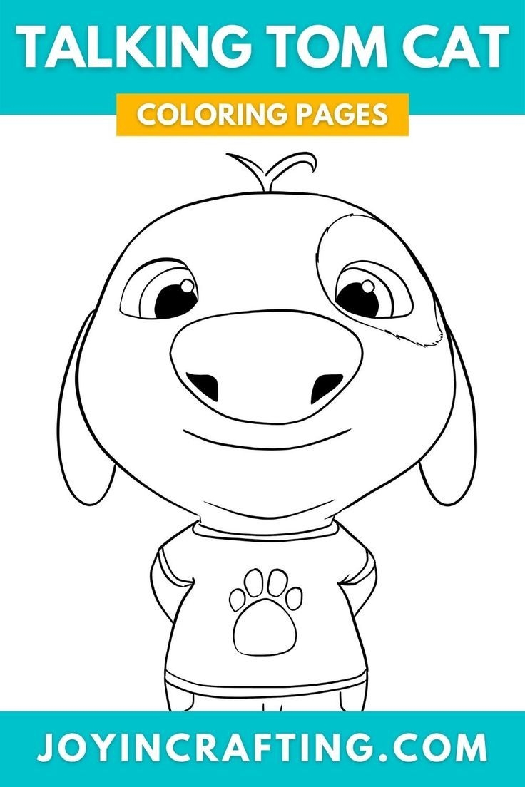 Hank Talking Tom Cat And Friends Coloring Page Sheets
