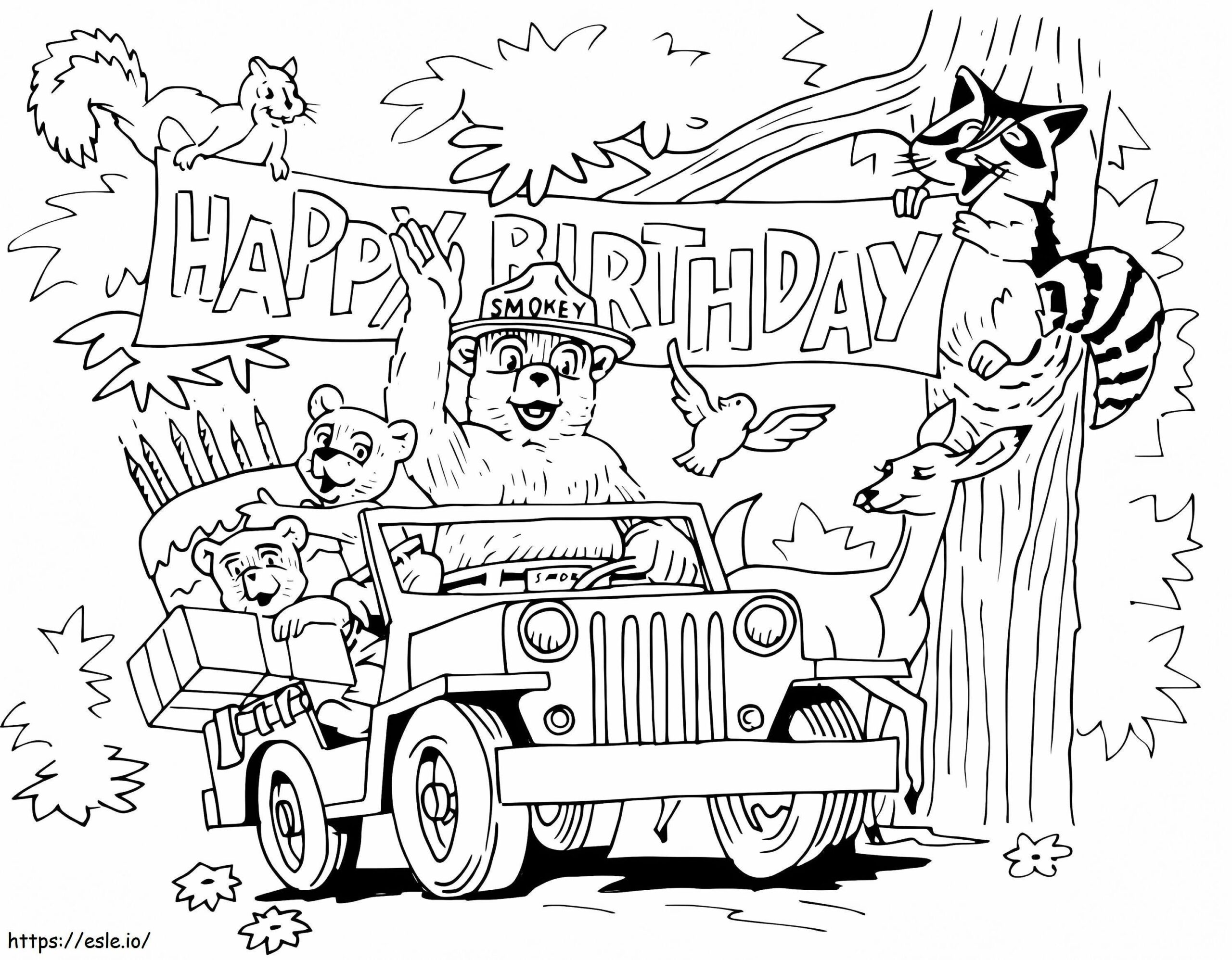smokey the bear coloring pages