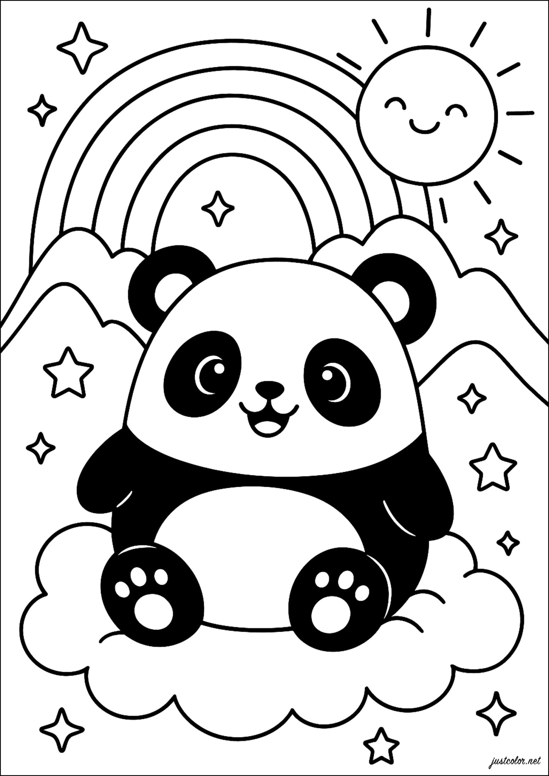 coloring picture of a panda coloring picture of a panda