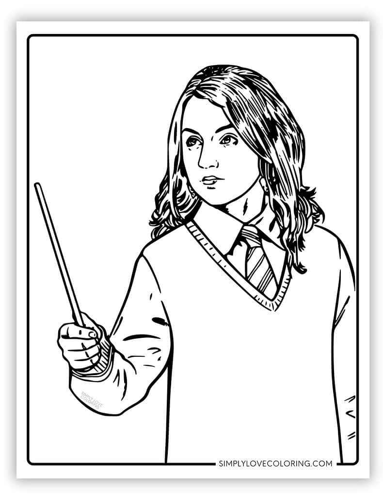 Harry Potter Ginny Coloring Page Free Printable Coloring Page