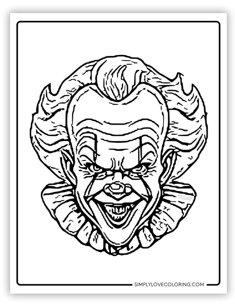 Horror Coloring Pages Free PDF Printables Simply Love Coloring