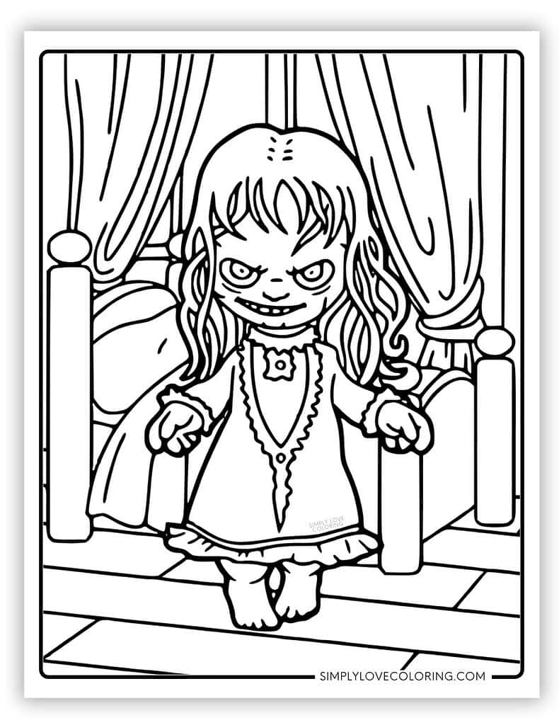 free horror coloring pages