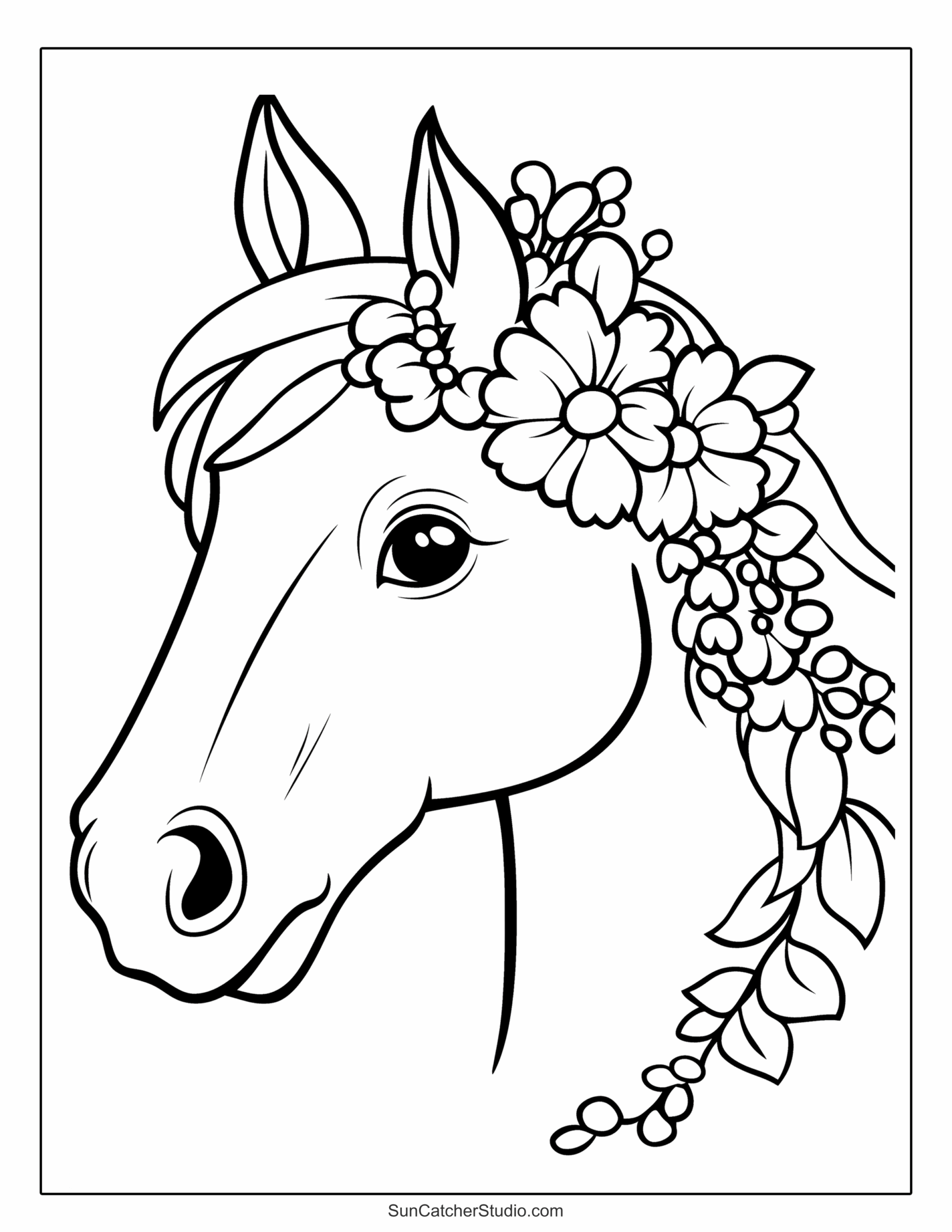 Horse Coloring Pages And Coloring Sheets Free Printables Monograms Design Tools Patterns DIY Projects