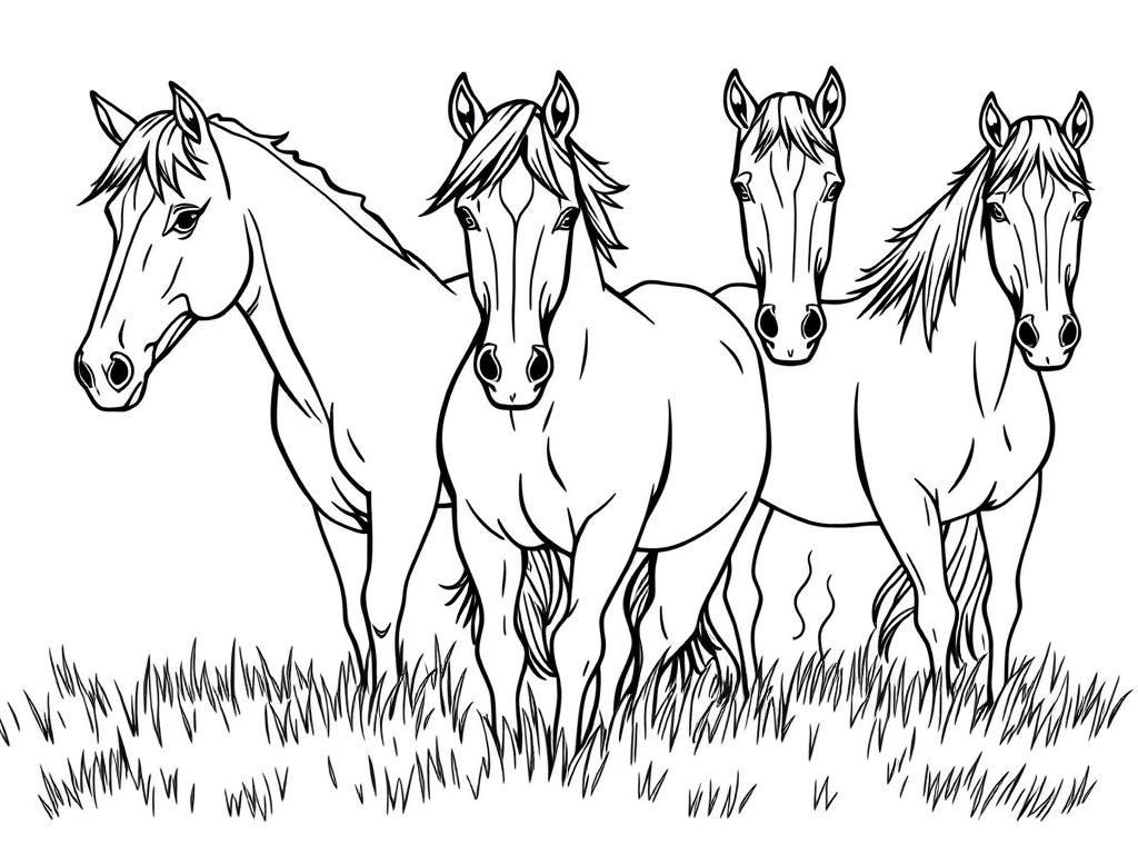 printable horse coloring pages free