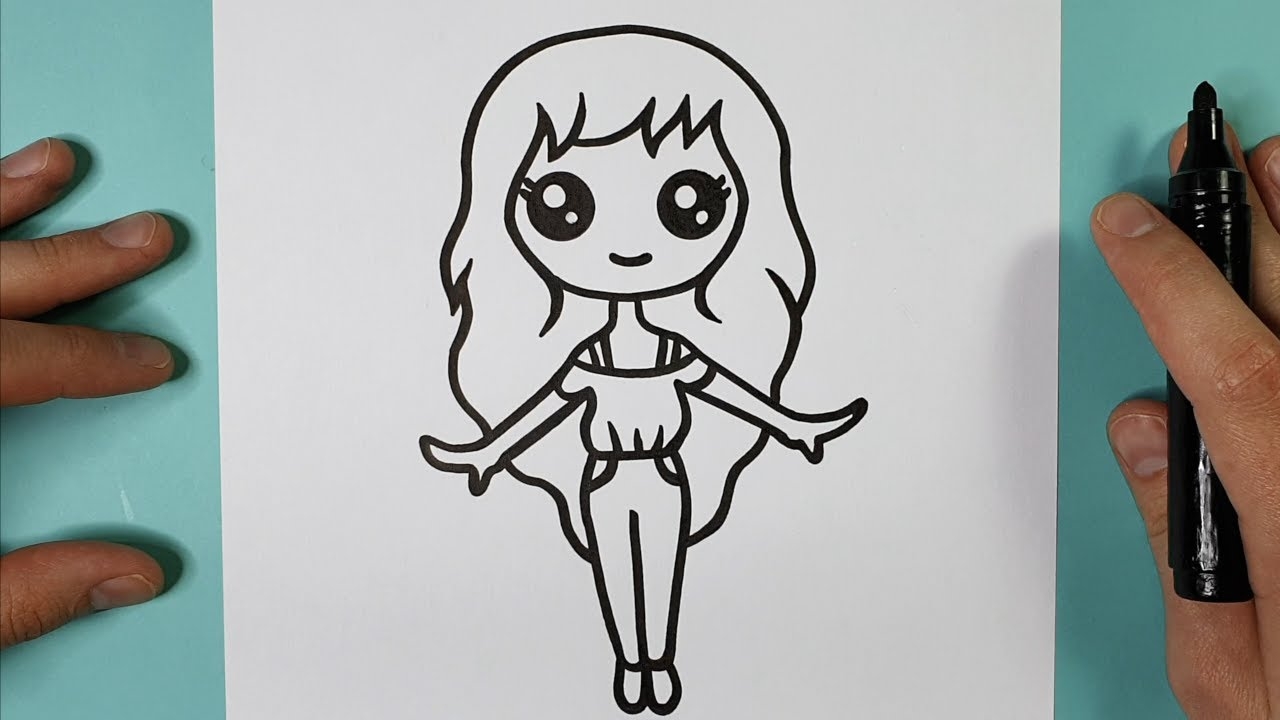 HOW TO DRAW A CUTE TEEN TUMBLR GIRL STEP BY STEP HAPPY DRAWINGS YouTube