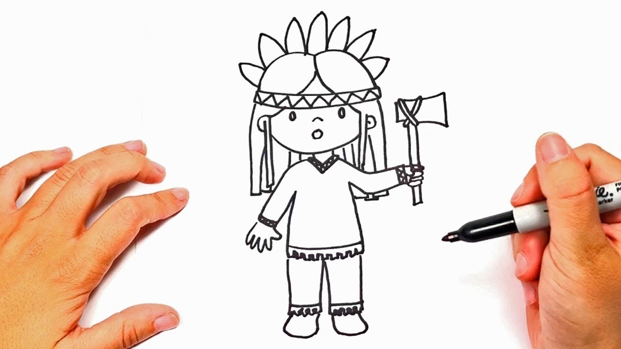 How To Draw A Indian Step By Step Indian Drawing Lesson YouTube