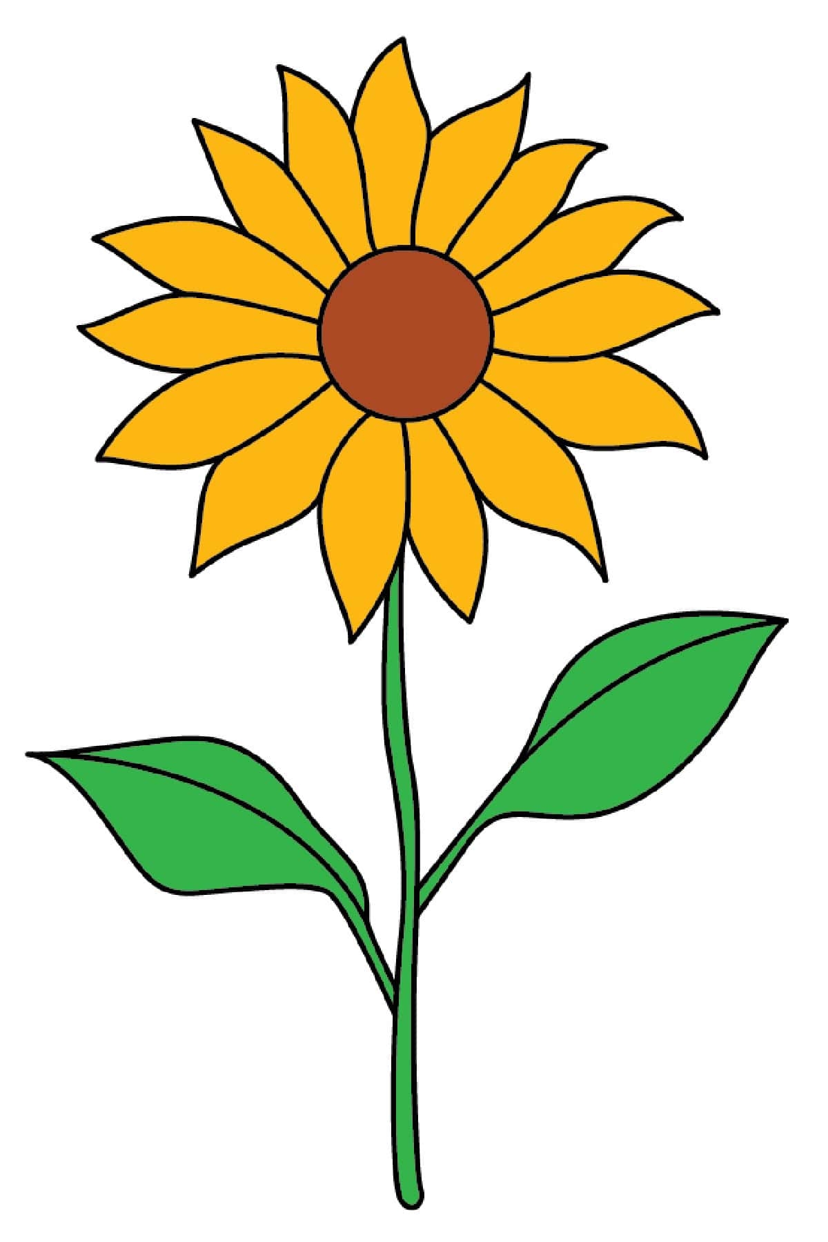 How To Draw A Sunflower Easy Step By Step Tutorial Made With HAPPY How To Draw A Sunflower Easy Step By Step Tutorial Made With HAPPY