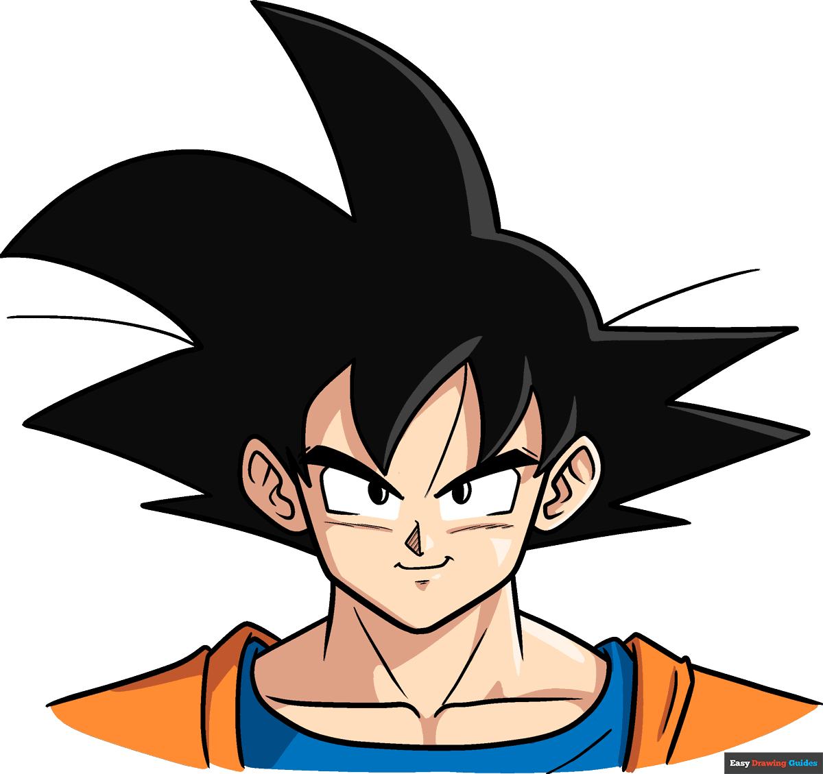 How To Draw Goku Really Easy Drawing Tutorial