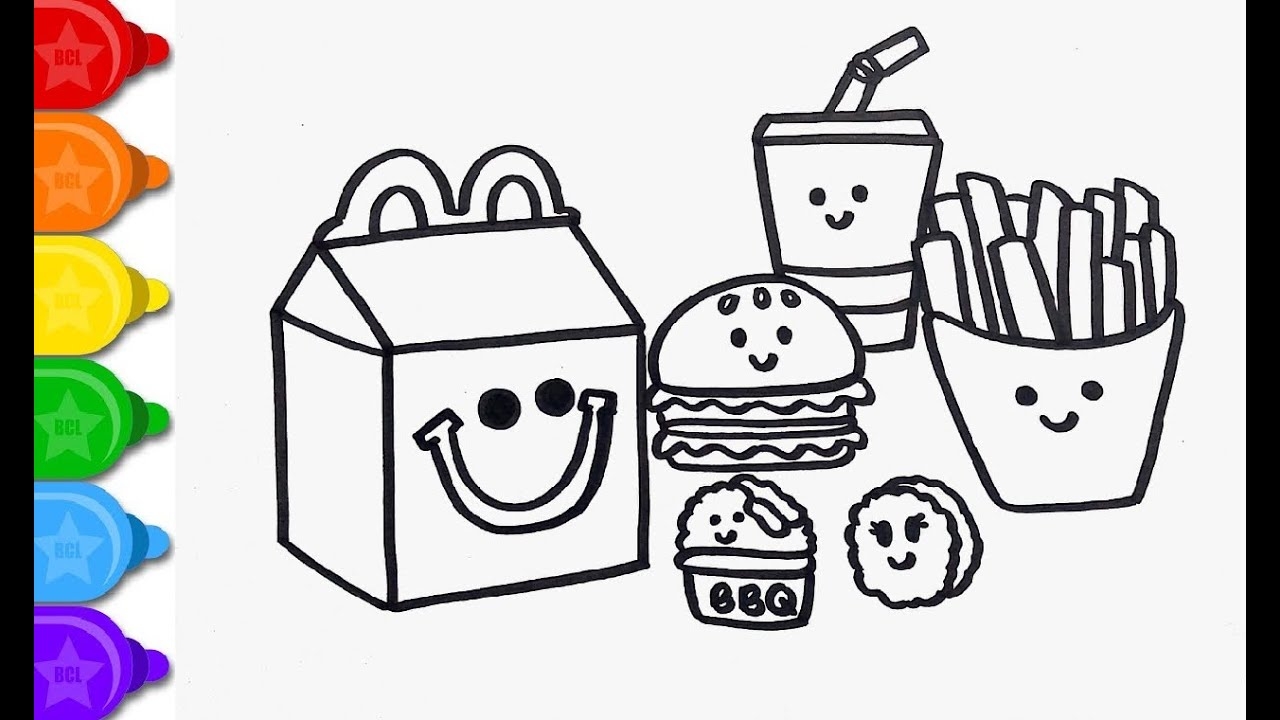happy meal coloring page happy meal coloring page