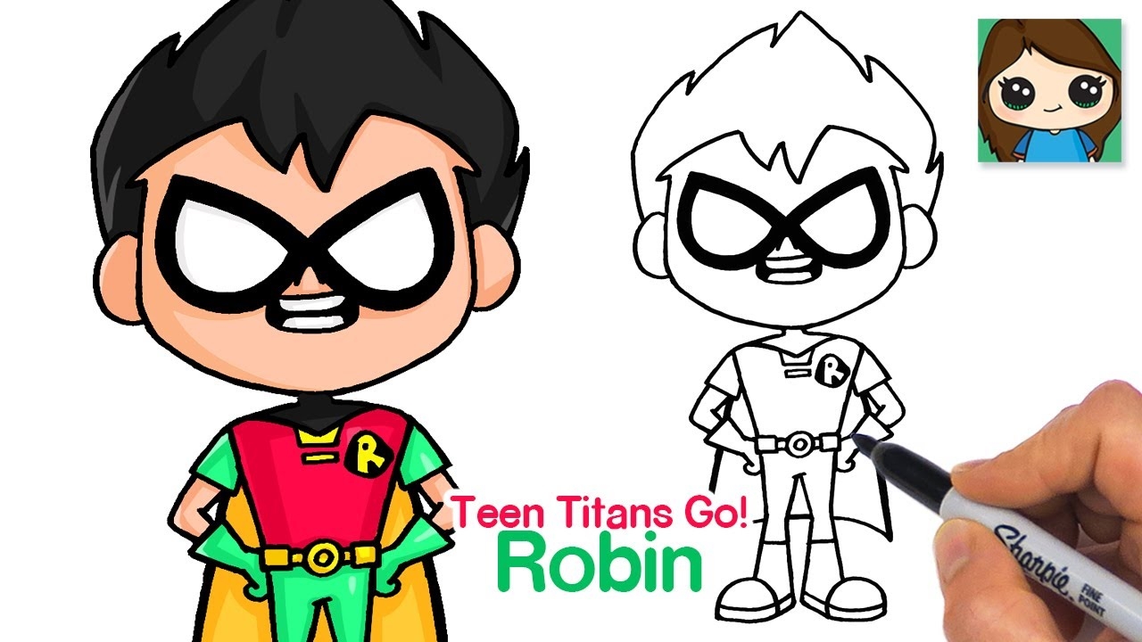 How To Draw Robin Teen Titans Go New YouTube