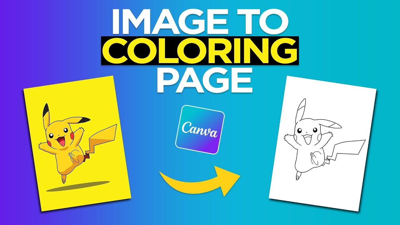 How To Turn Photo Into Coloring Page Canva YouTube