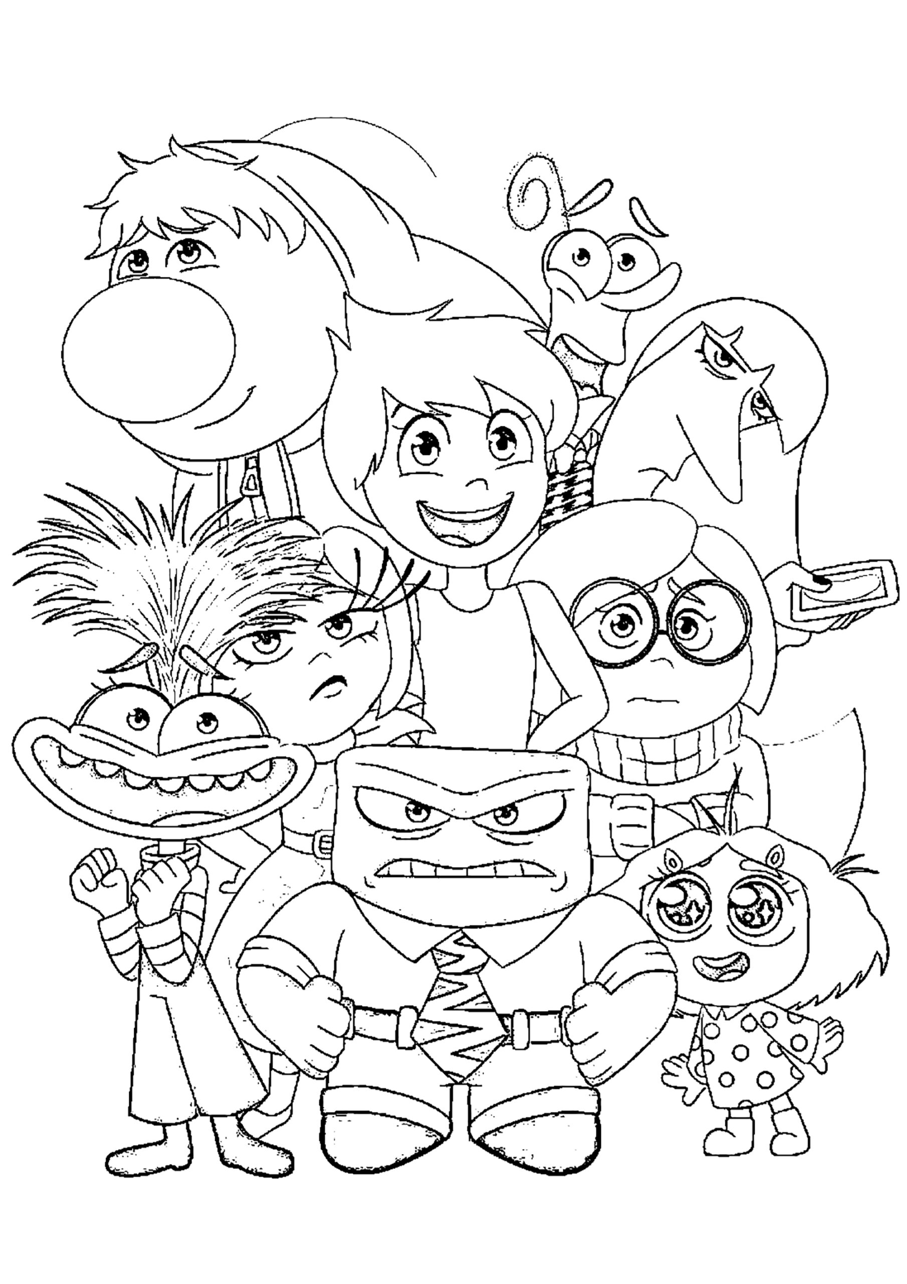 Cartoon Character Coloring Pages