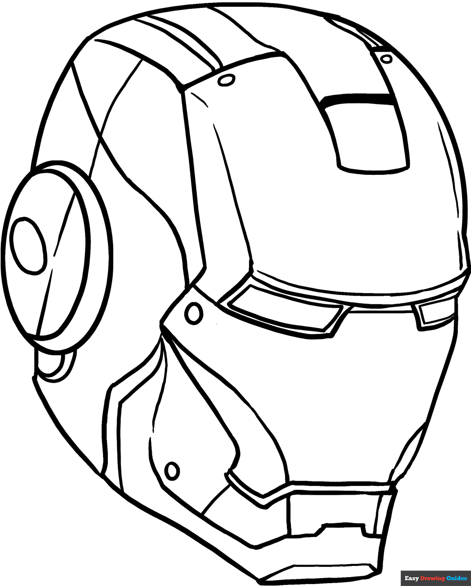 Iron Man Mask Coloring Page Easy Drawing Guides Iron Man Mask Coloring Page Easy Drawing Guides