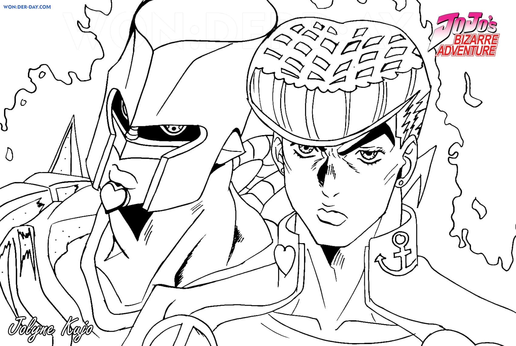 JoJo s Bizarre Adventure Coloring Pages WONDER DAY Coloring Pages For Children And Adults