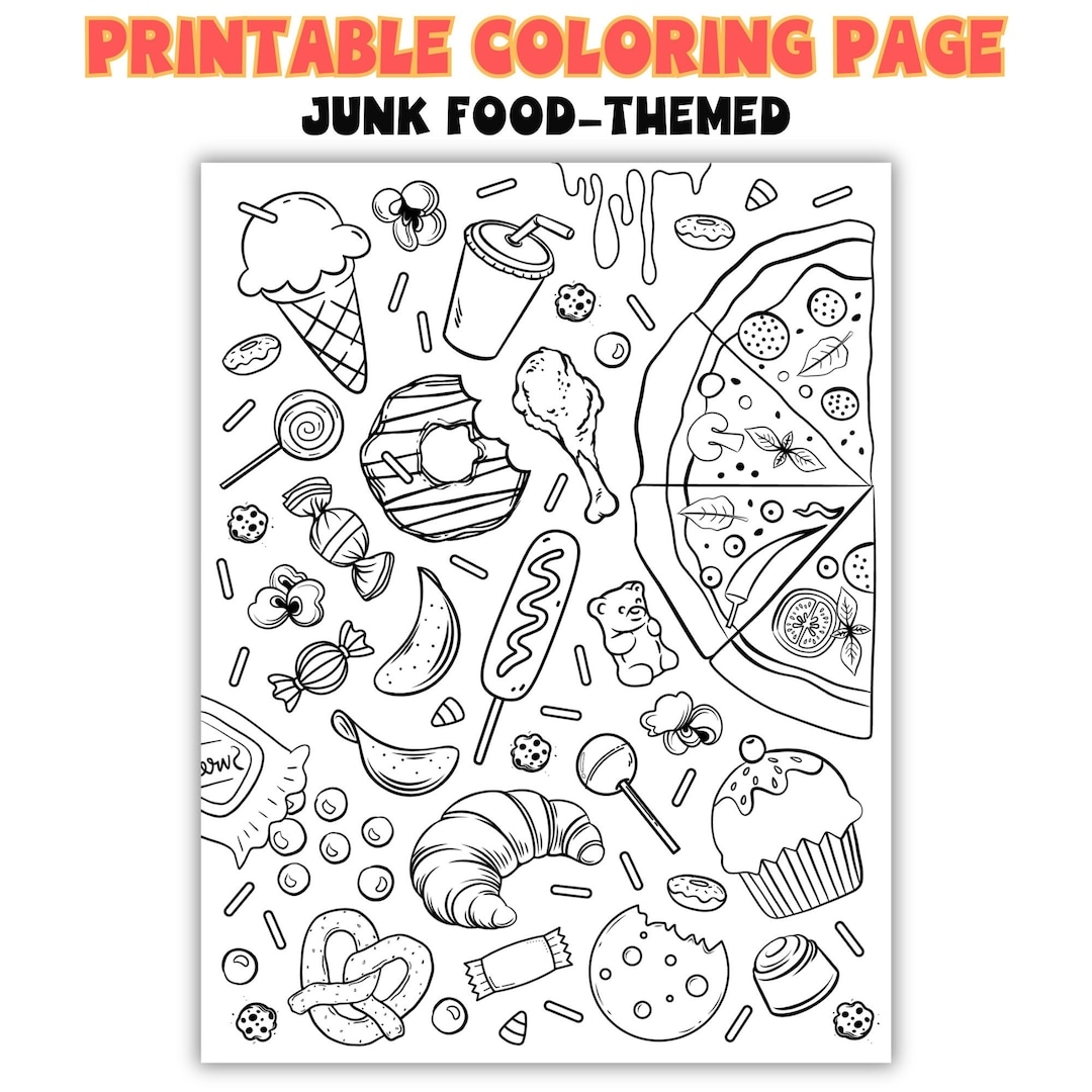 coloring pages fast food