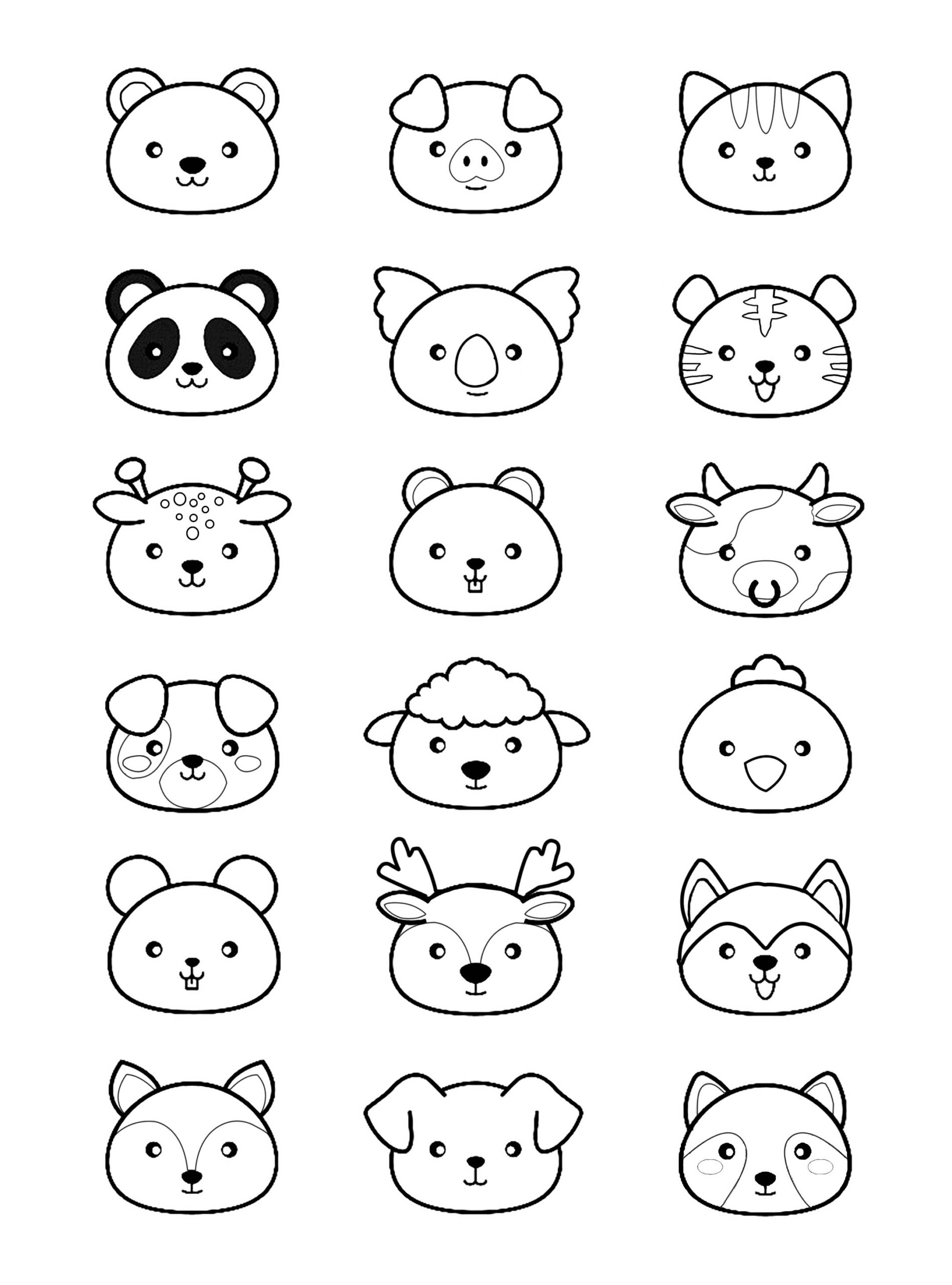 Kawaii Animals Panda Coloring Pages For Adults Kawaii Animals Panda Coloring Pages For Adults
