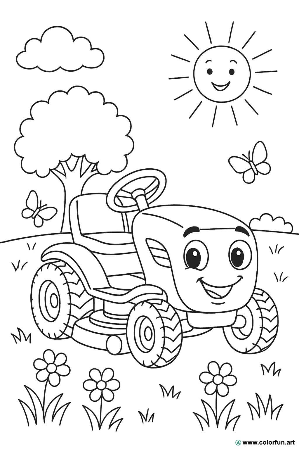 Lawn Mower Coloring Page Download Or Print For Free