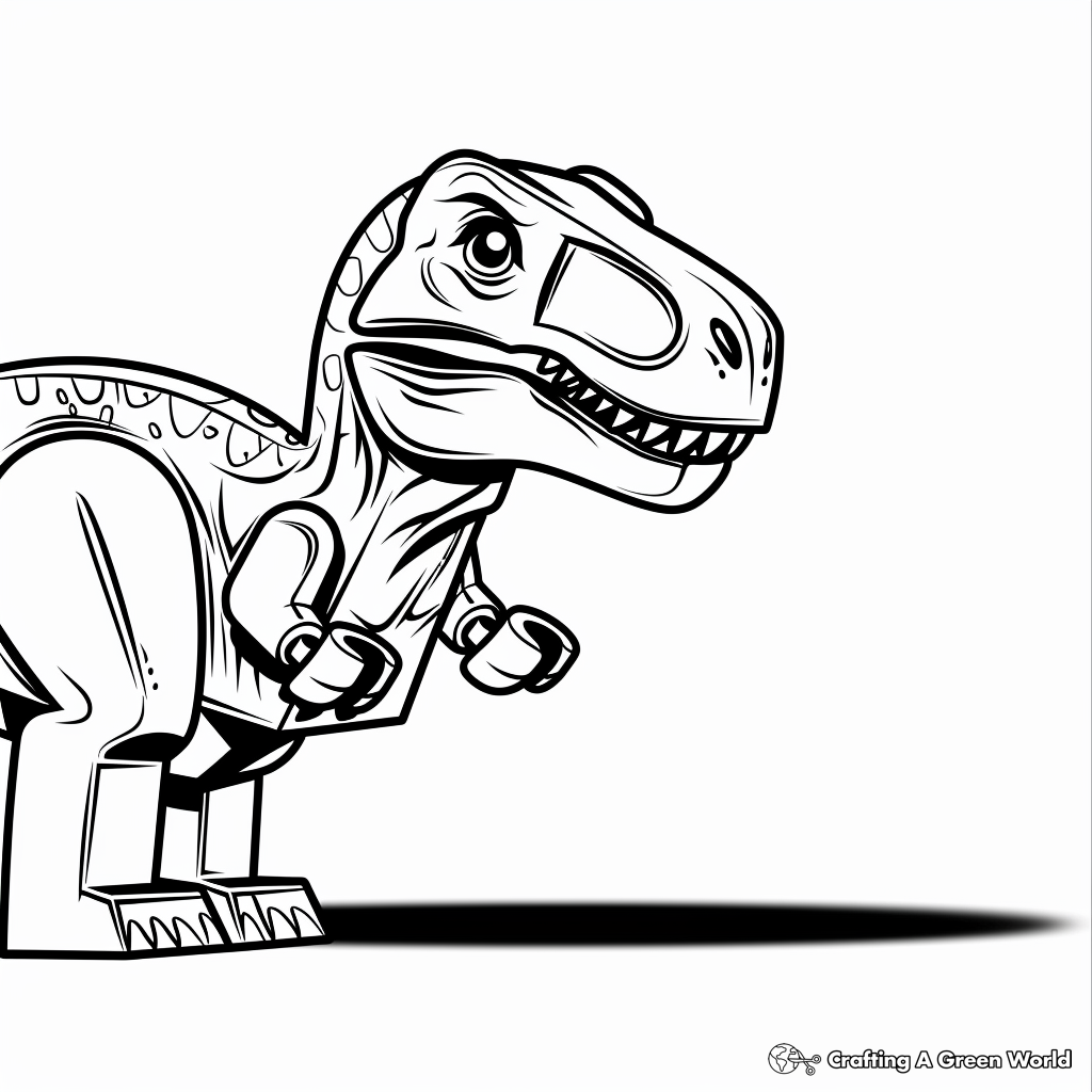 Lego Jurassic World Coloring Pages Free Printable 