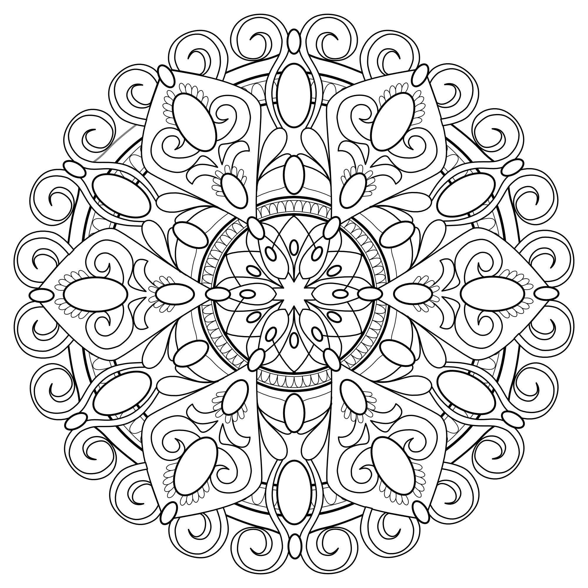 Mandala Madness Coloring Book No 4 5 Printable PDF Coloring Pages Etsy