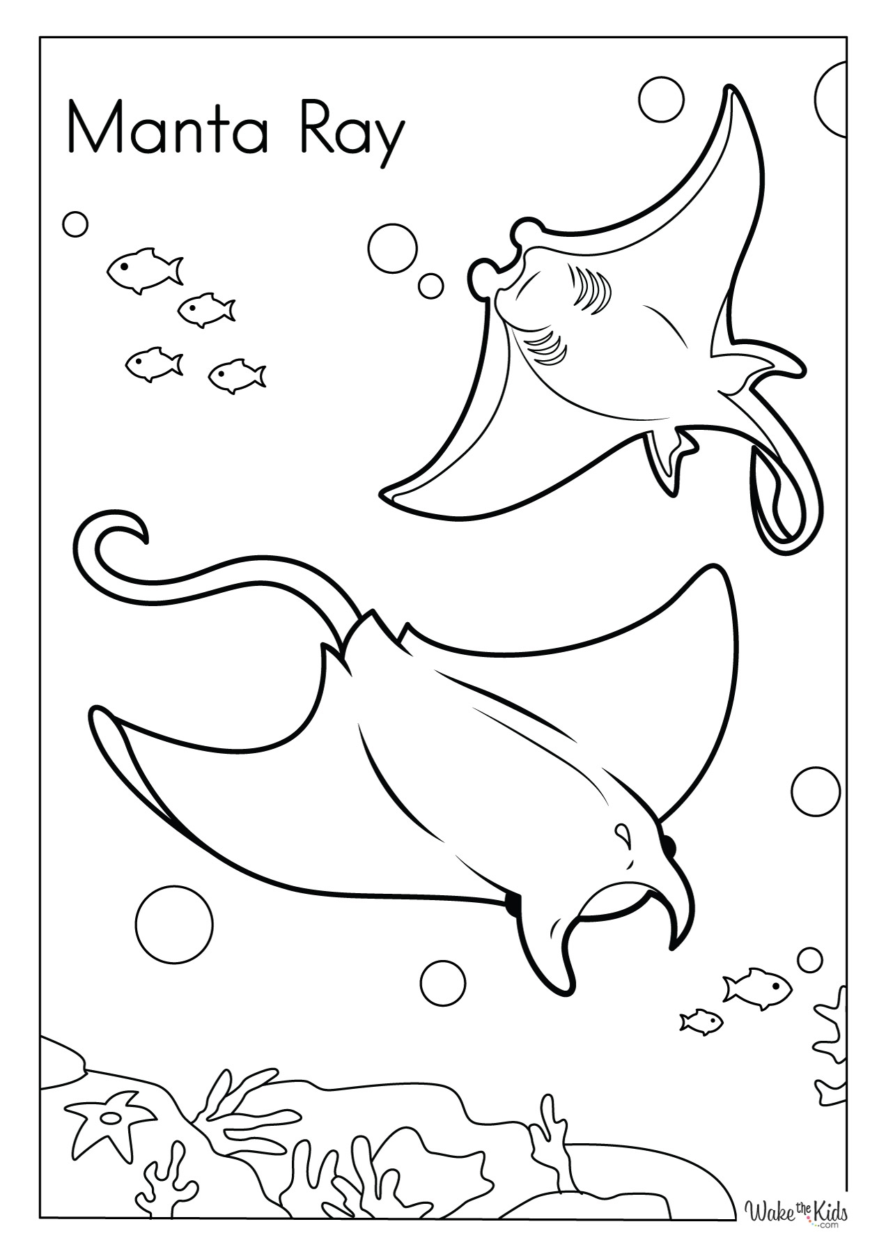 Manta Ray Coloring Pages Free Printable PDFs WakeTheKids