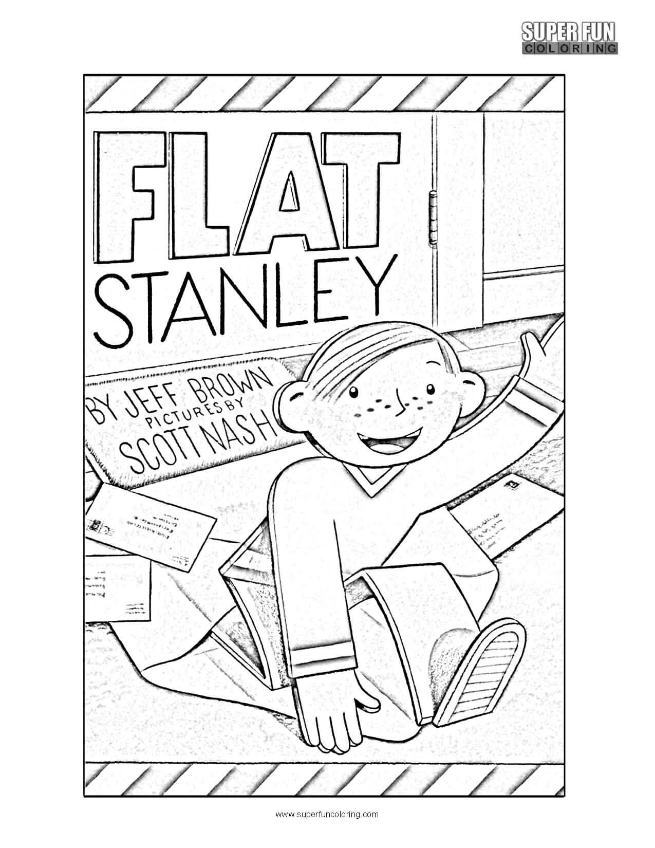 flat stanley coloring page