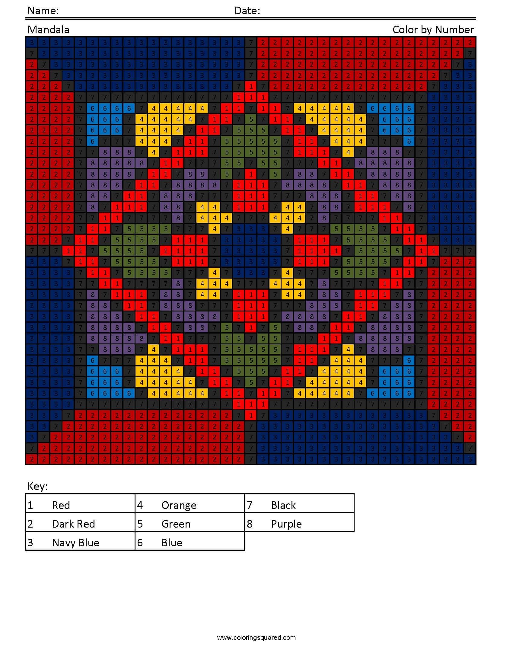 Megapixel Coloring Coloring Squared