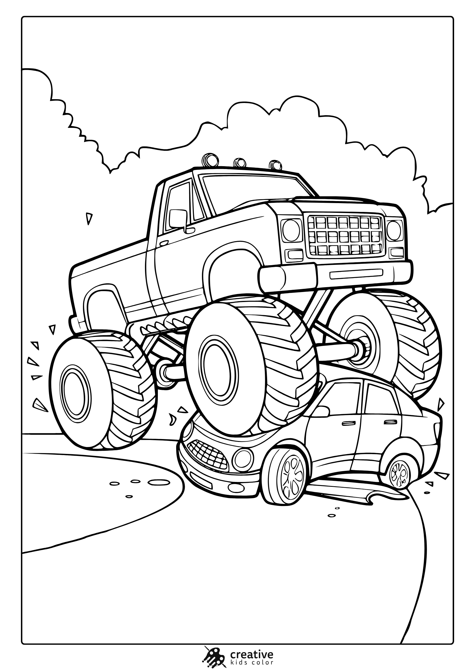 free printable truck colouring pages