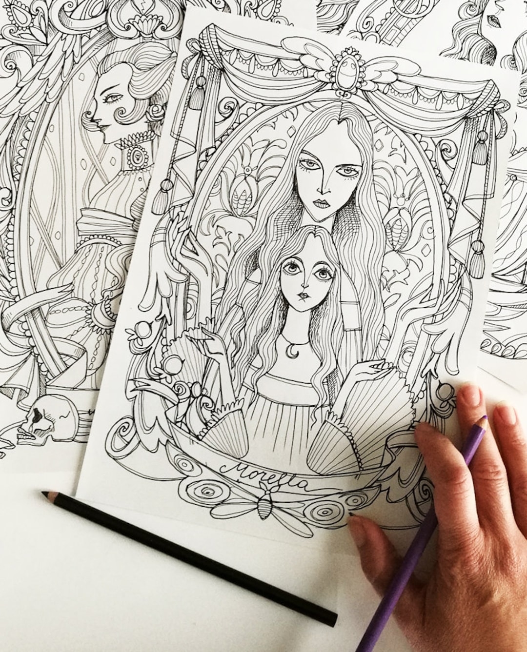 Morella Edgar Allan Poe Coloring Page Instant Download Printable Illustration Etsy Morella Edgar Allan Poe Coloring Page Instant Download Printable Illustration Etsy