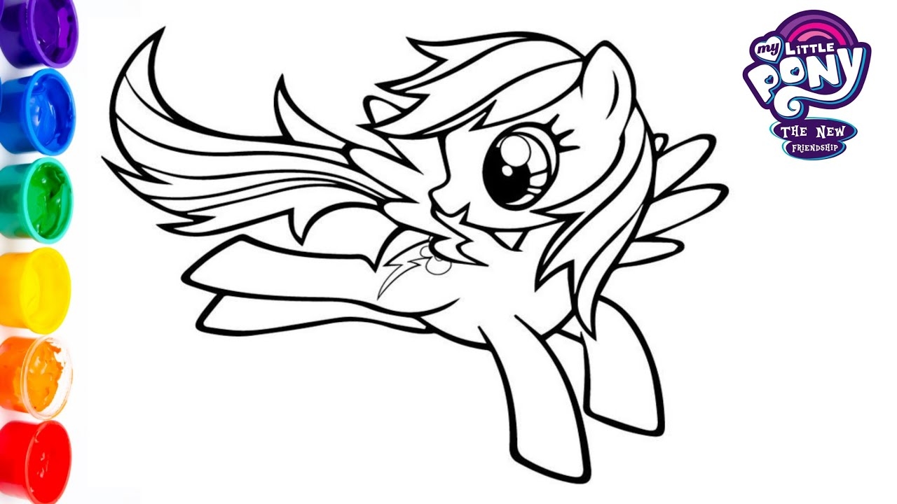 My Little Pony Rainbow Dash Coloring my Little Pony Coloring Page YouTube