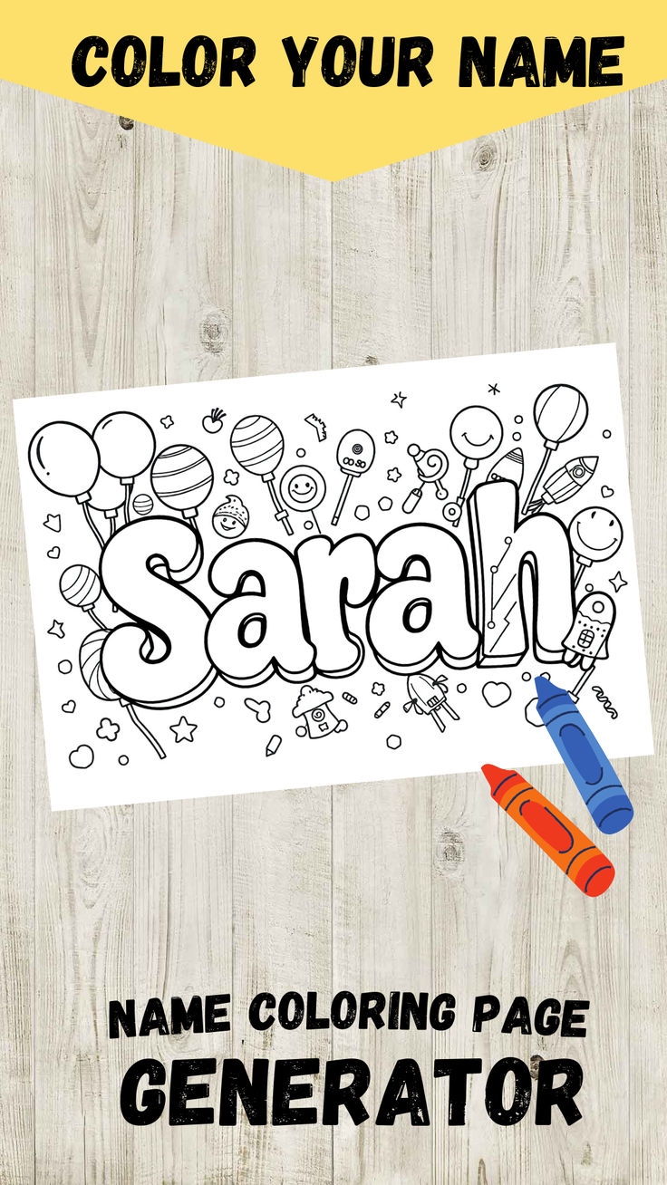 Name Coloring Page Generator Create Customized Names In Style Name Coloring Page Generator Create Customized Names In Style