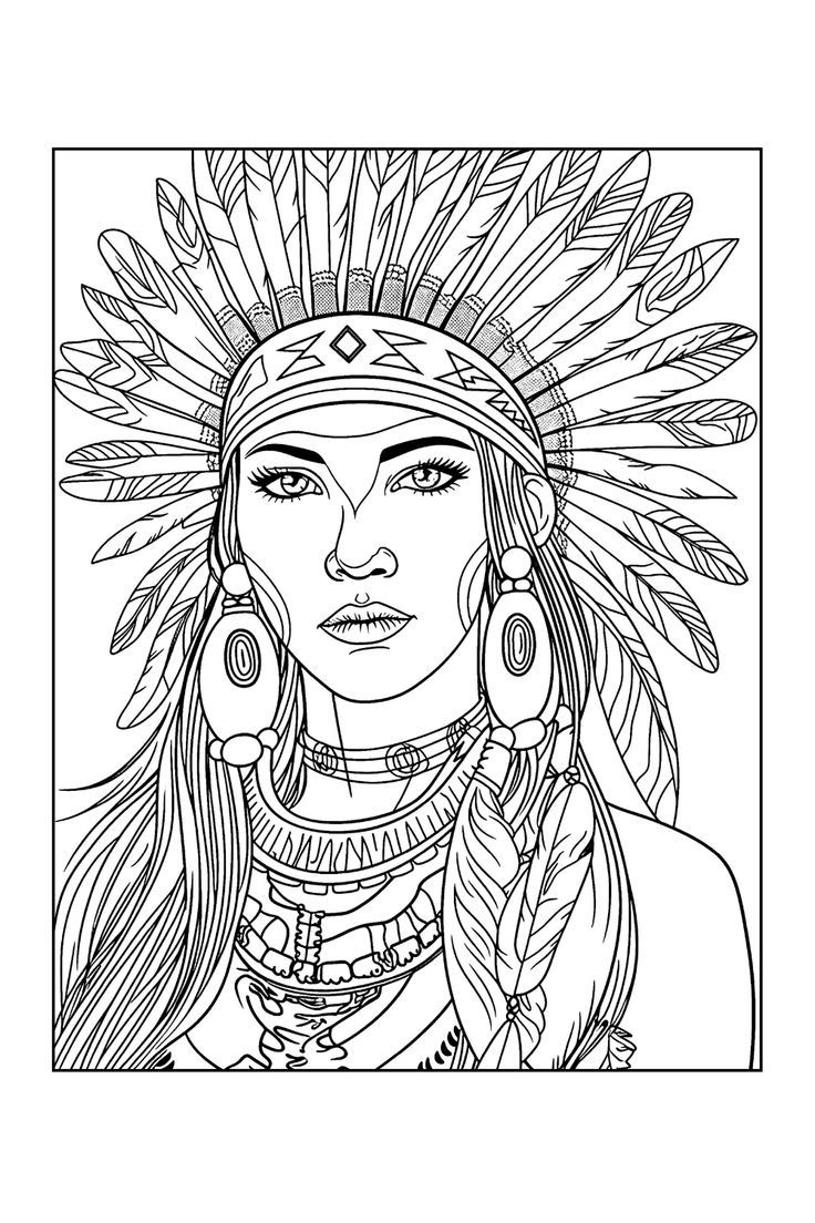 native american coloring book pages