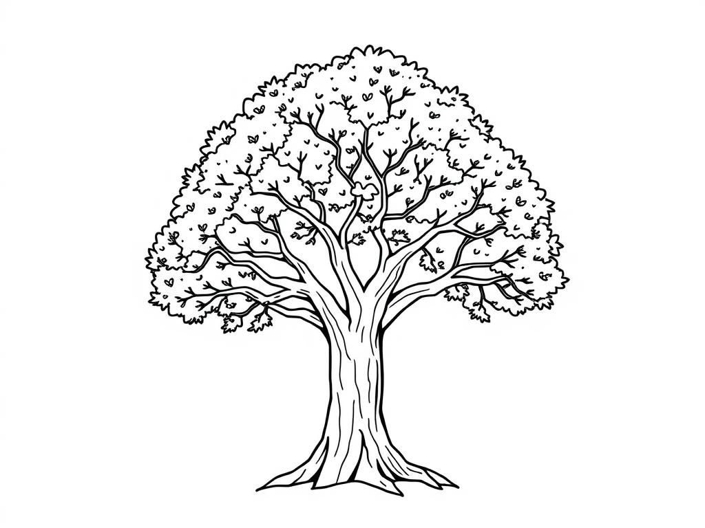 Oak Tree Coloring Page Nature s Beauty Unleashed Free Printable Coloring Page